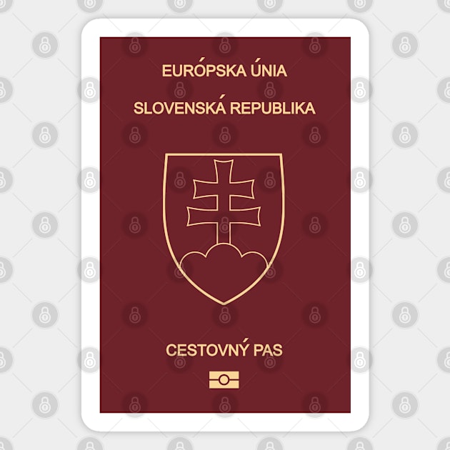 Slovakia passport Magnet by Travellers